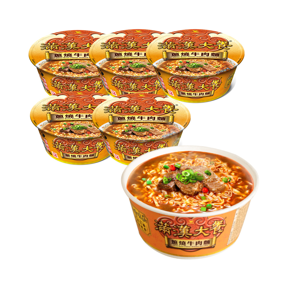 满汉大餐 牛肉泡面 192g*6碗 四种口味