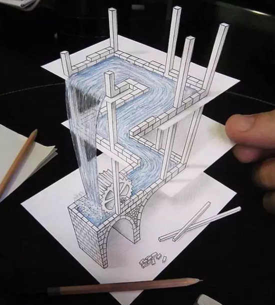 而艺术家alessandro diddi的3d铅笔画,明明看着是画,却有强烈的立体感